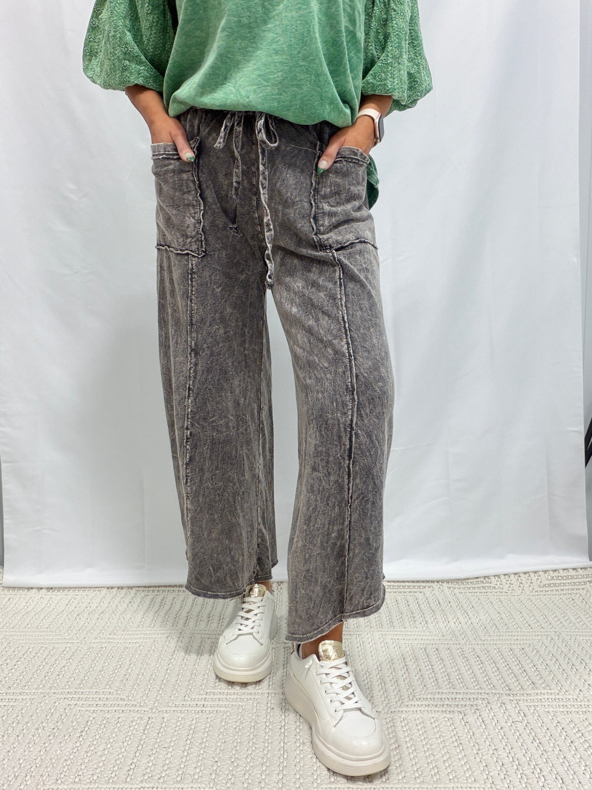 It's A Vibe Front Tie Pants In 10 Colors