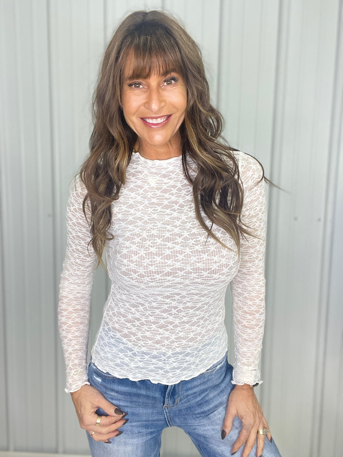 Sheer Petal Lace Top in 5 Colors *Final Sale*