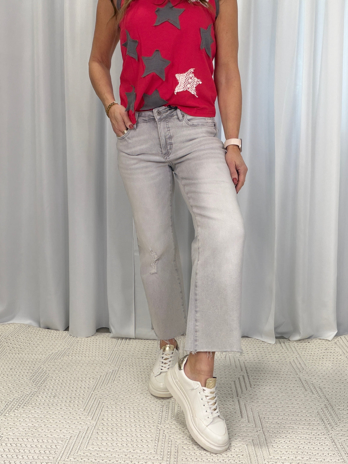 Mica Shari Grey Wide Leg Jeans 280 *Final Sale*