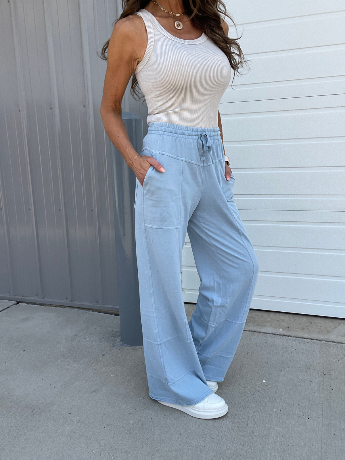 The Great Getaway Relaxed Mineral Washed Stretch Cotton Pants
