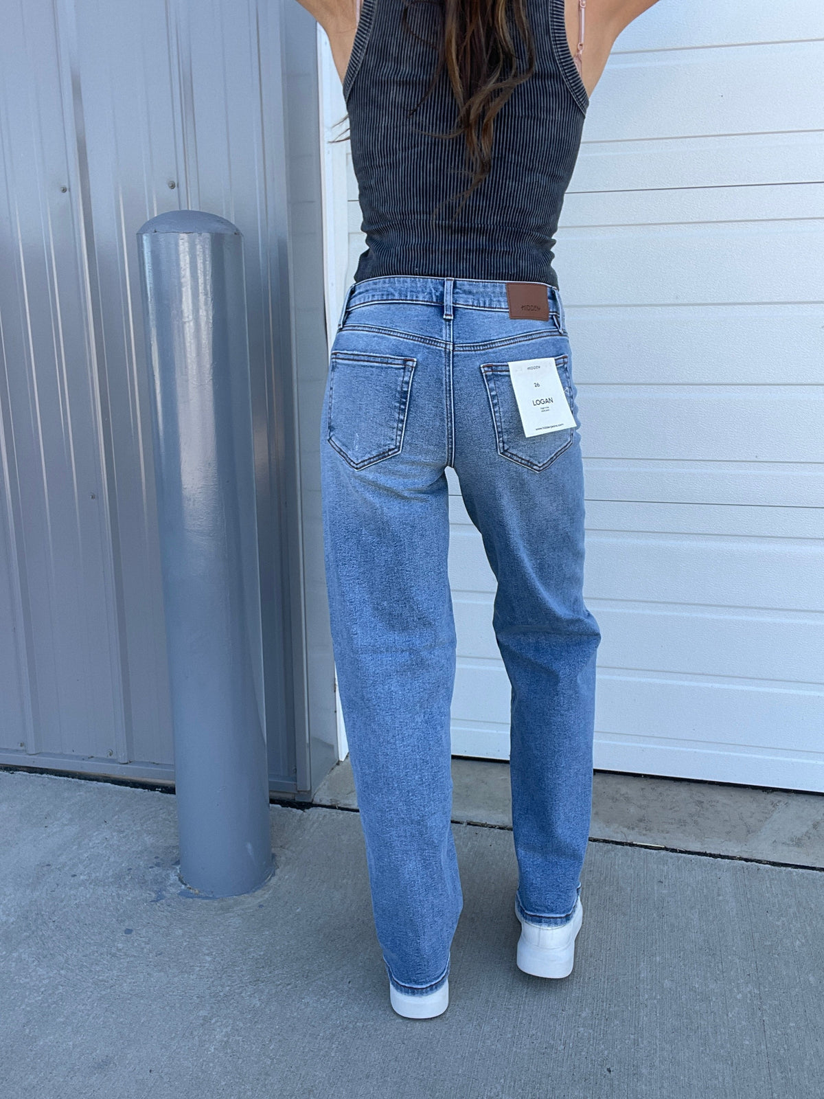 Hidden Joanna Vintage Clean Cut Hem Dad Jeans 63D In Medium