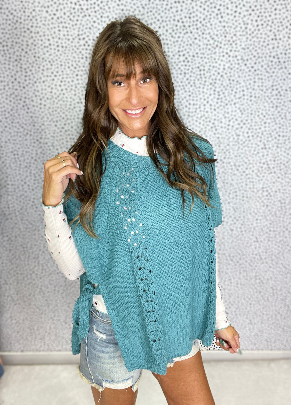Meadow Breeze Knit Side Tie Vest Top in 3 Colors
