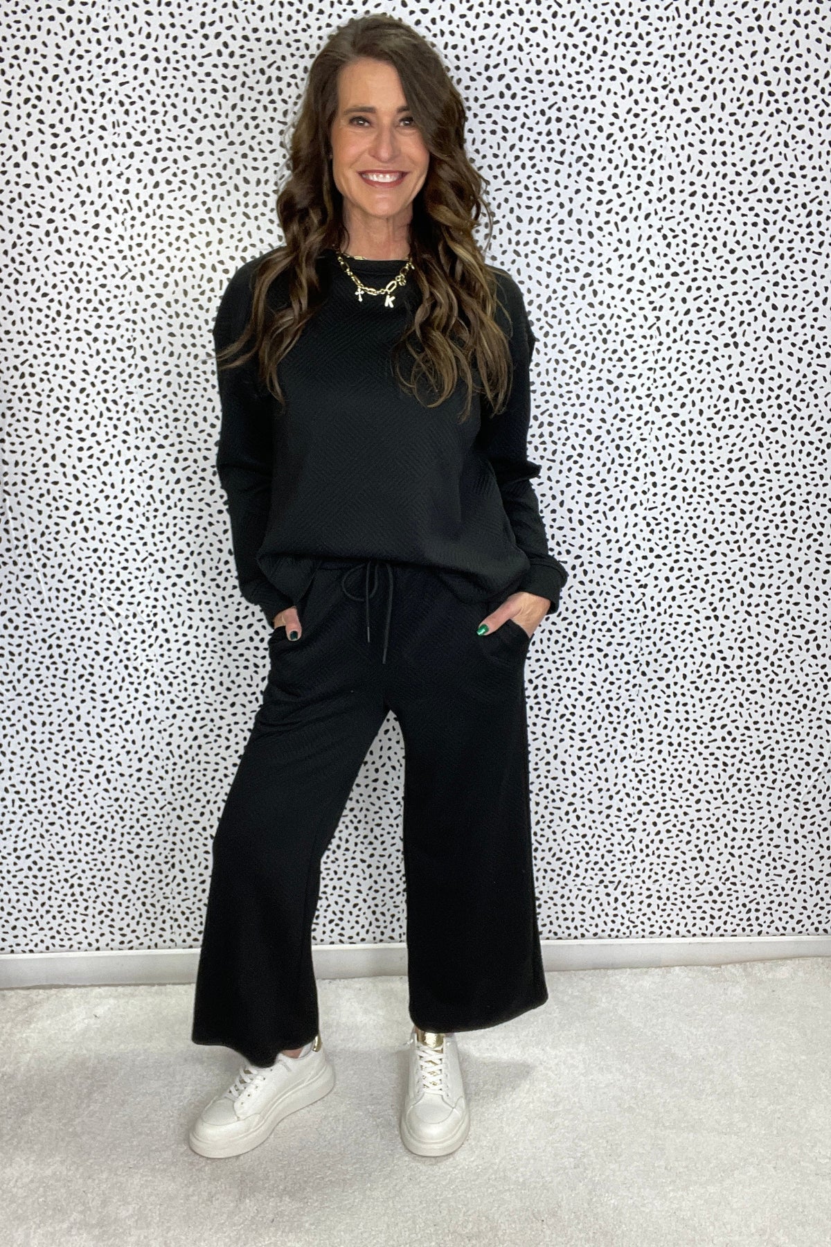 Criss Cross It All Together Top And Pant Set Black *Final Sale*