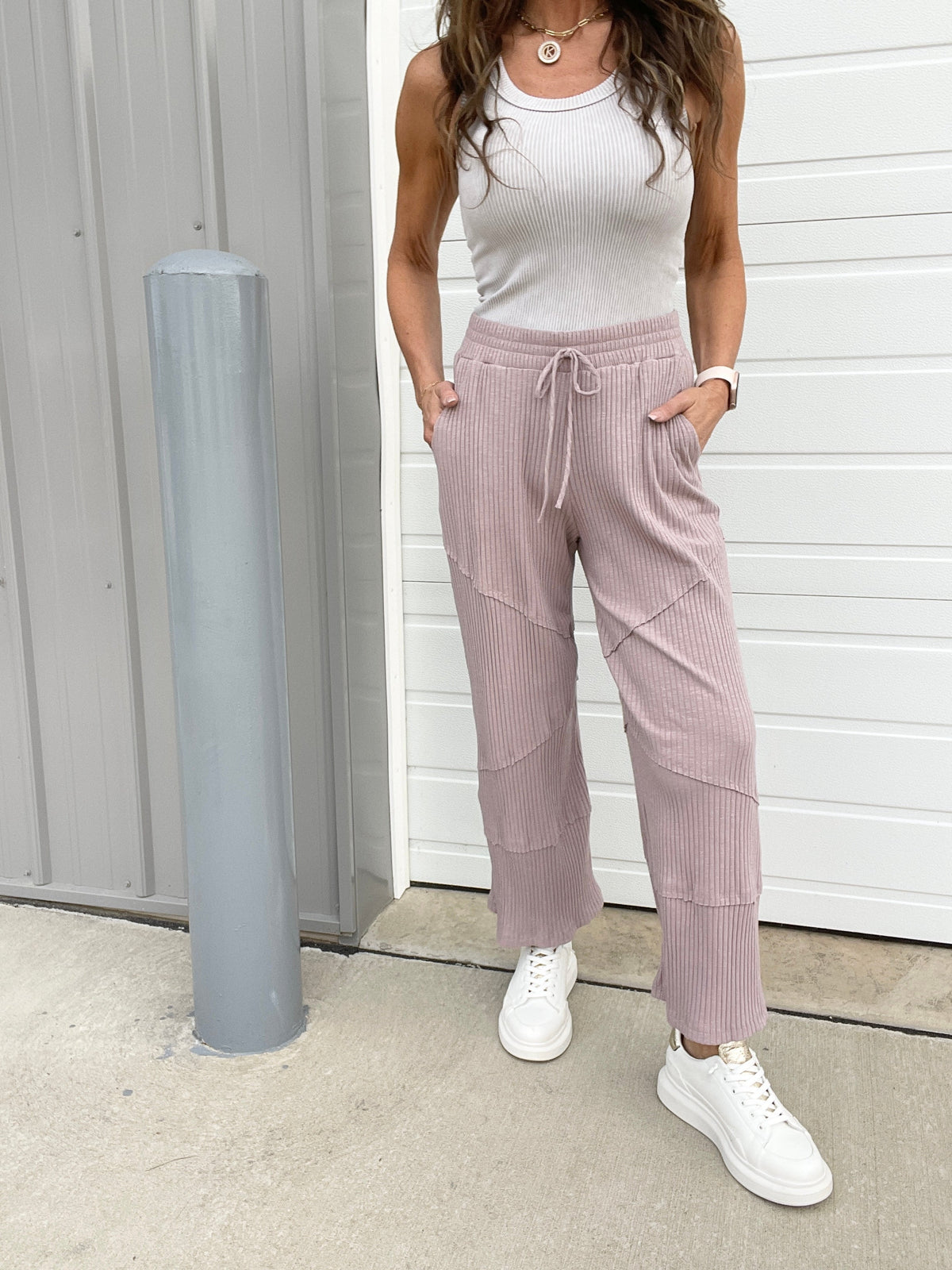 Don't Get Better Than This Ribbed Comfy Pants In 3 Colors: Marsala, Denim, Taupe *Final Sale*