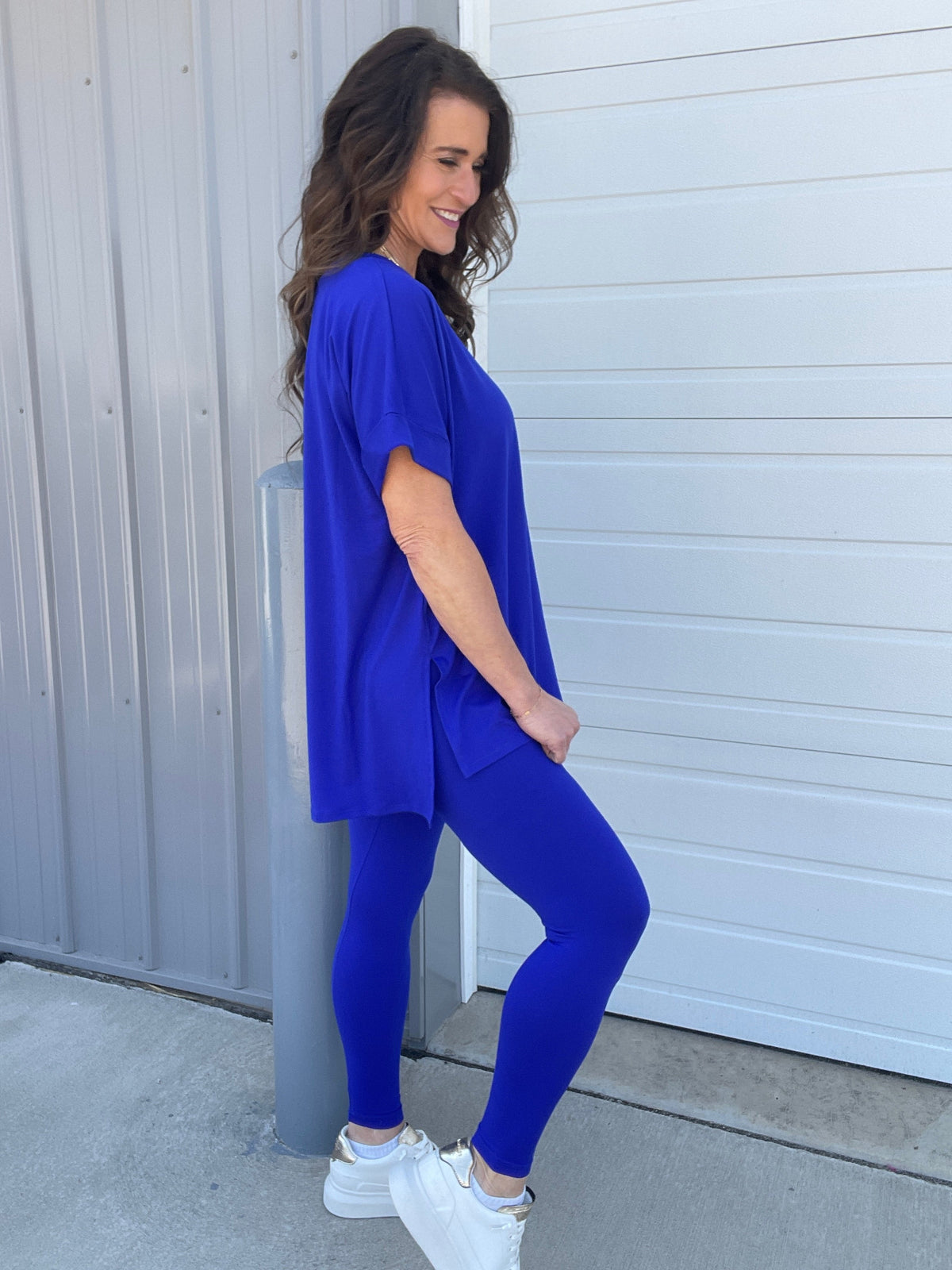 Take It Easy Soft V Neck Short Sleeve Lounge Leggings Set In 4 Colors *Final Sale*