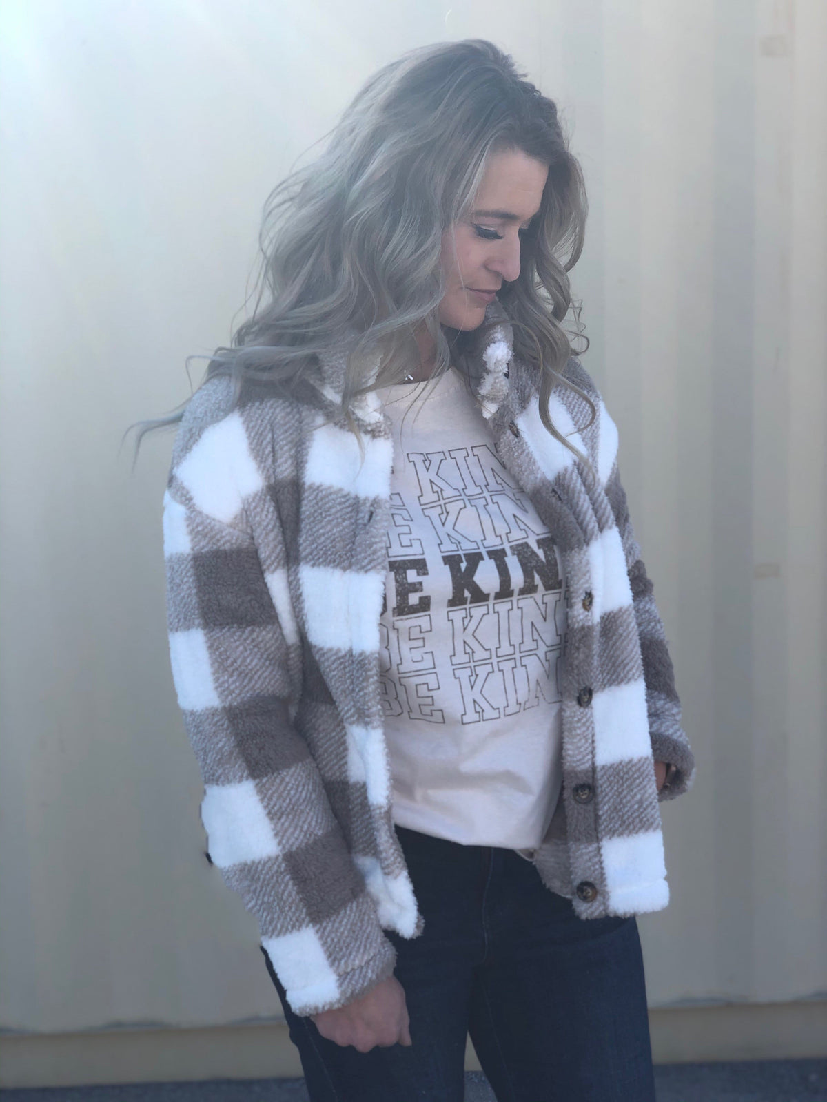 Got Me Plaid Sherpa Jacket