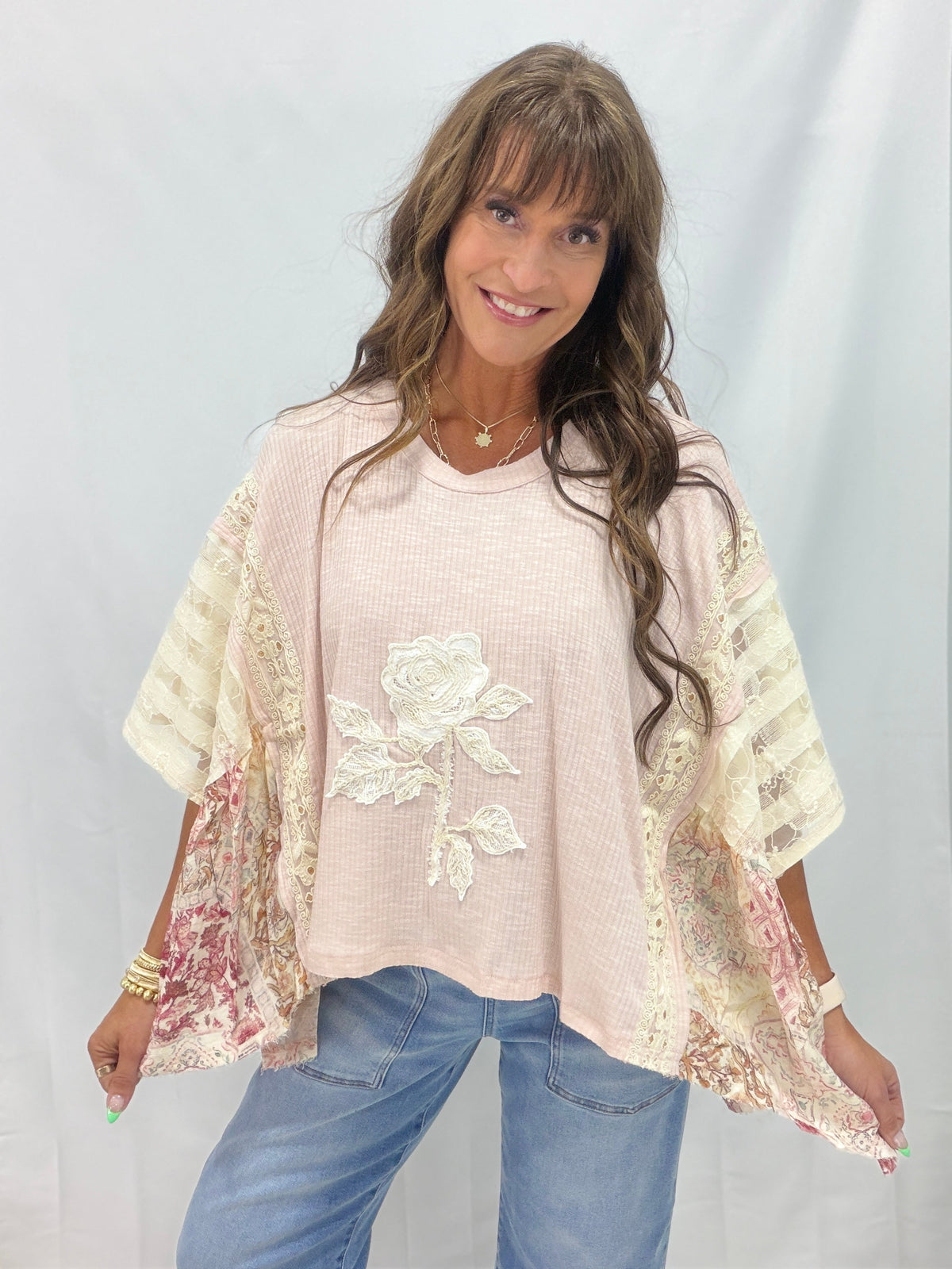 POL Starlit Floral Ribbed Knit Top In 3 Colors