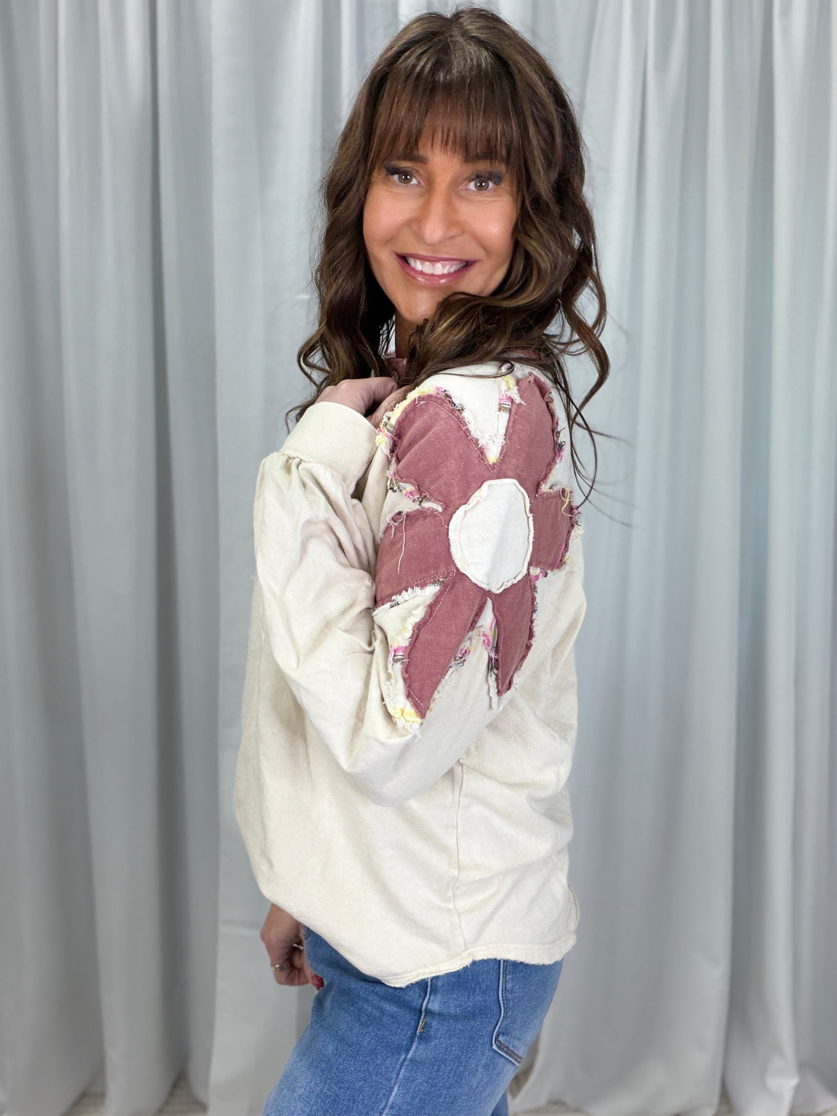 Boho Bloom Henley Top In 5 Colors