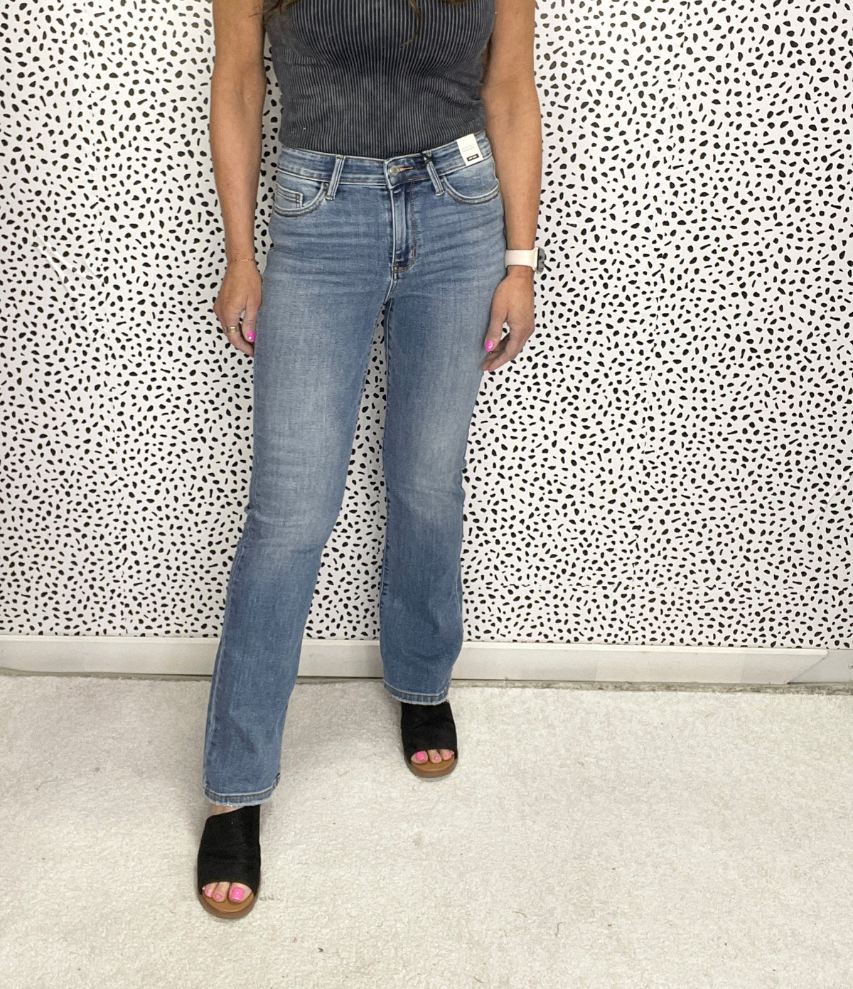 Judy Blue Abigal Mid Rise Non Distress Vintage Bootcut 547