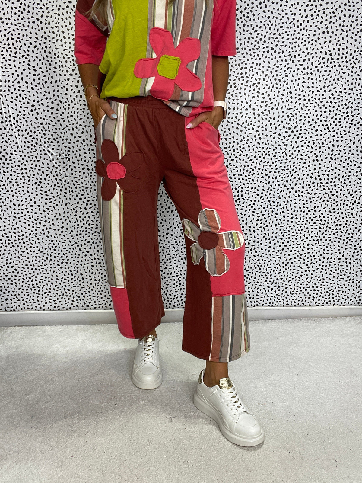 Groovy Bloom Patch Pants in 3 Colors