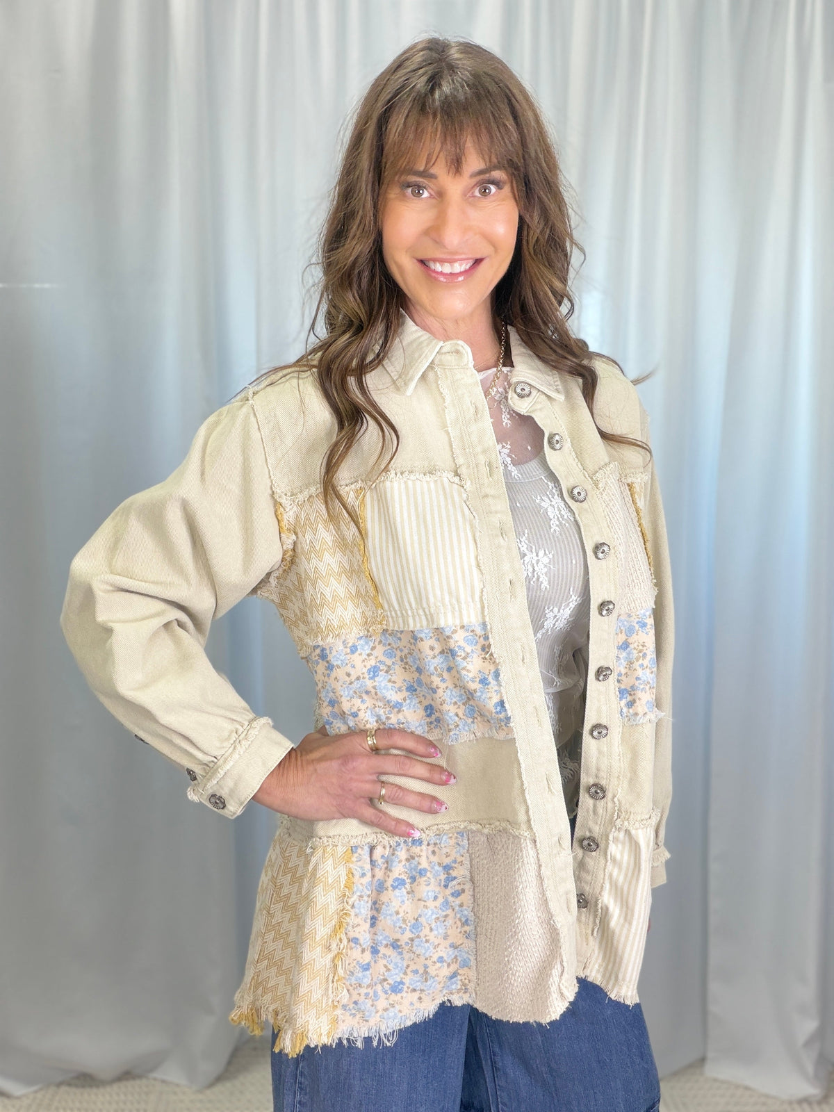 POL The Time Is Now Mixed Print Shirt Jacket In 5 Colors *Final Sale*