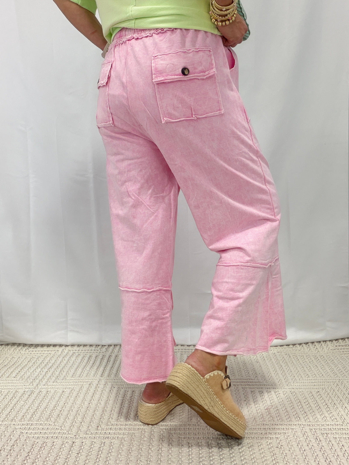 Going All Out Terry Knit Pants In 2 Colors