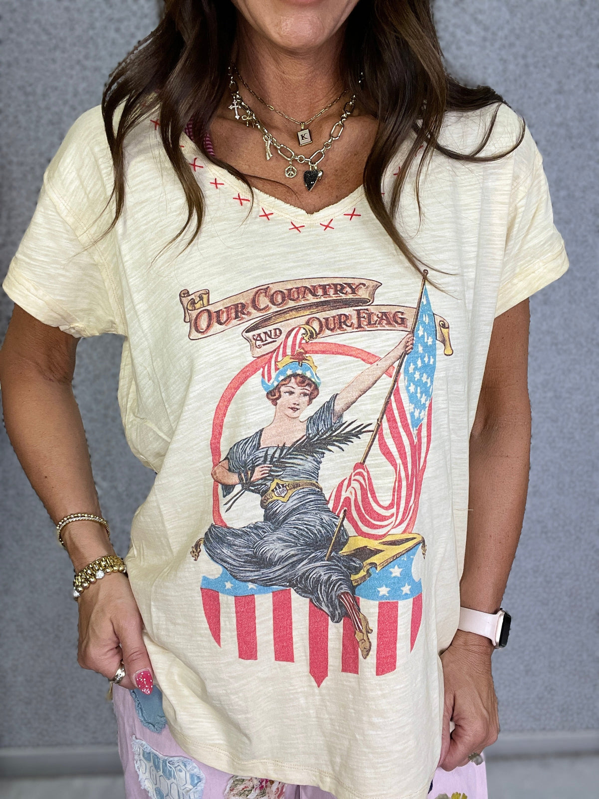 Liberty Belle Graphic Tee In 2 Colors