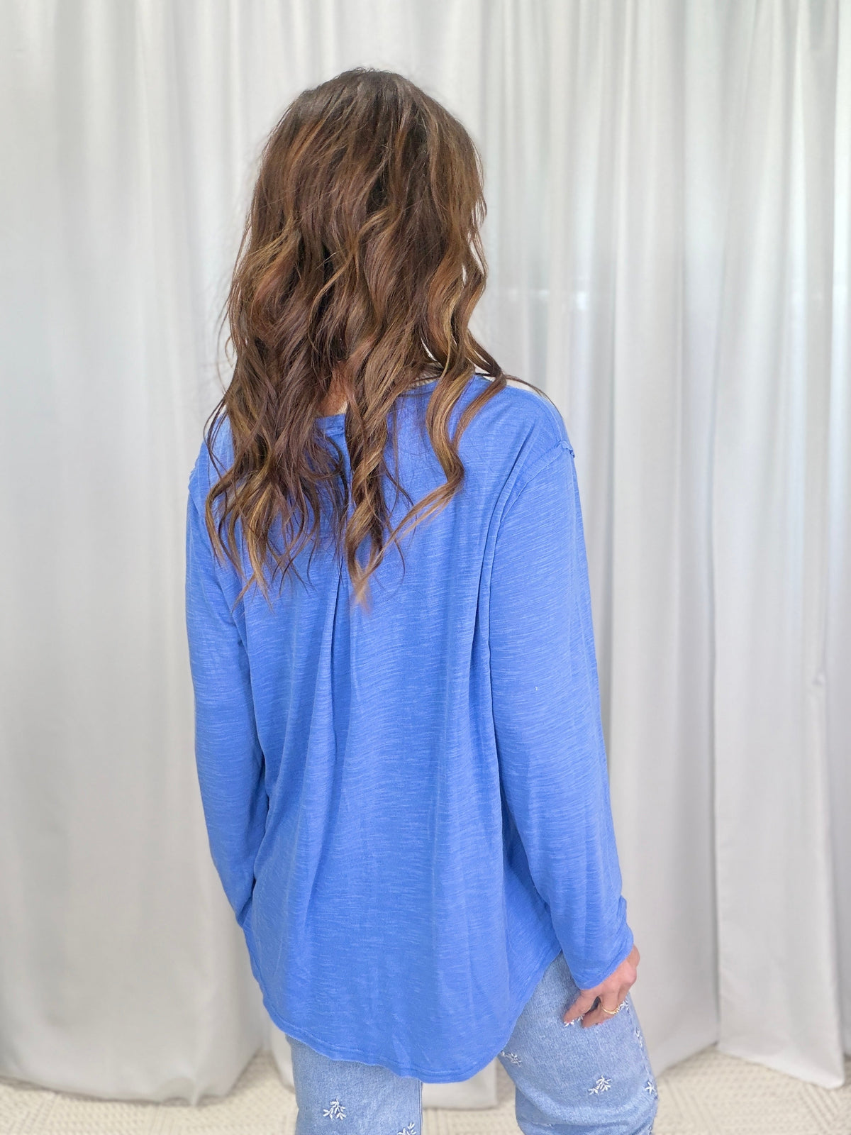 Pol Harper Slub Button Top in 4 Colors