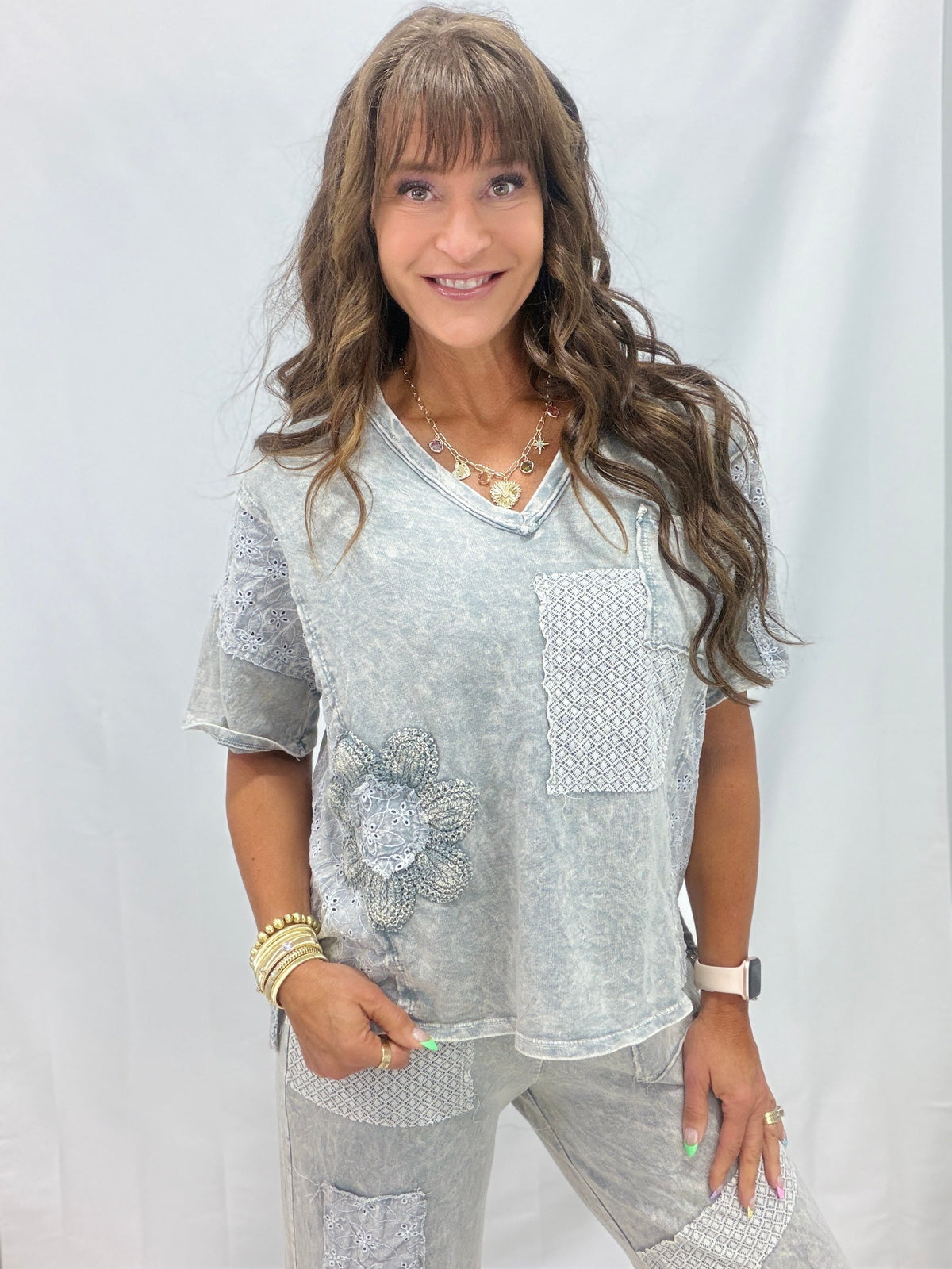 Beyond Your View Patchwork Blouse In 3 Colors