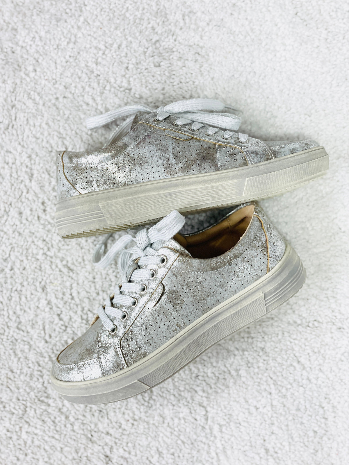Corky's Down Time Silver Metallic Sneaker *Final Sale*