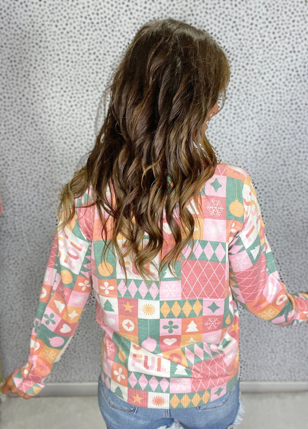Holiday Joy Long Sleeve Sweater In Multi *Final Sale*