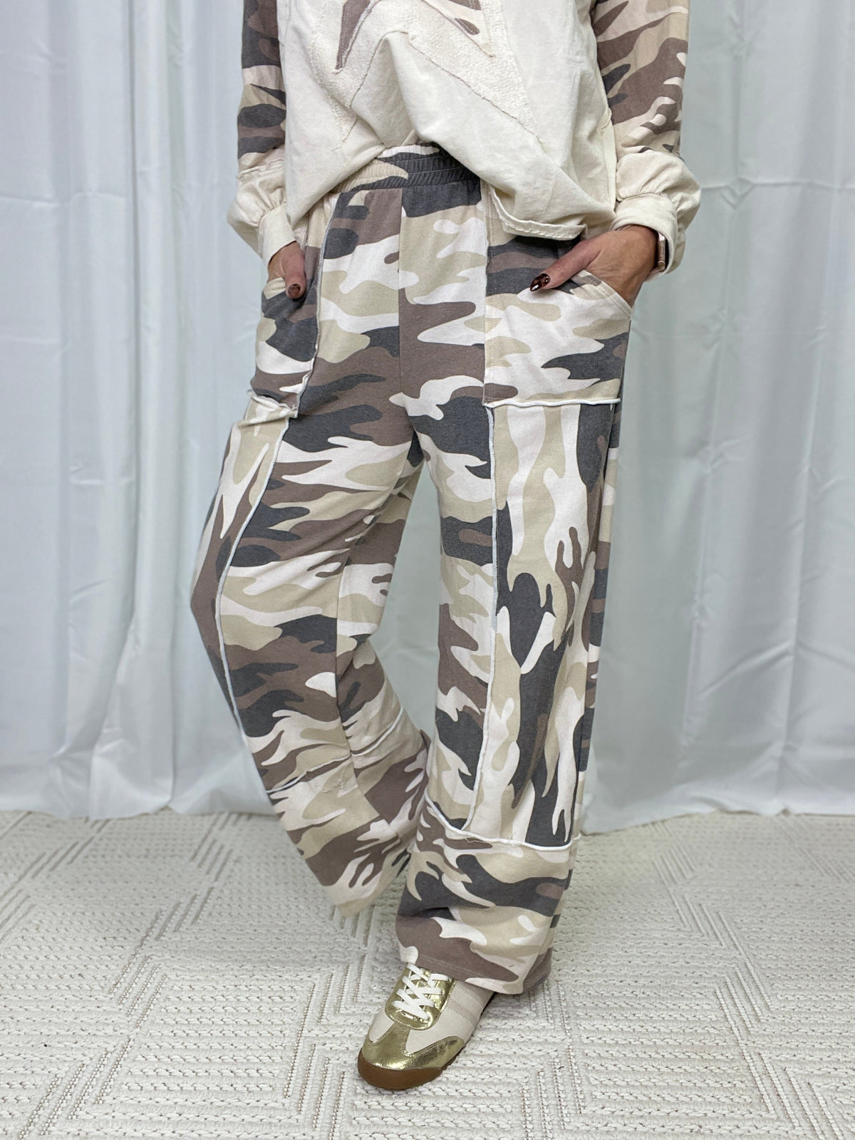 Caught In The Moment Camo Wide Leg Pants *Final Sale*