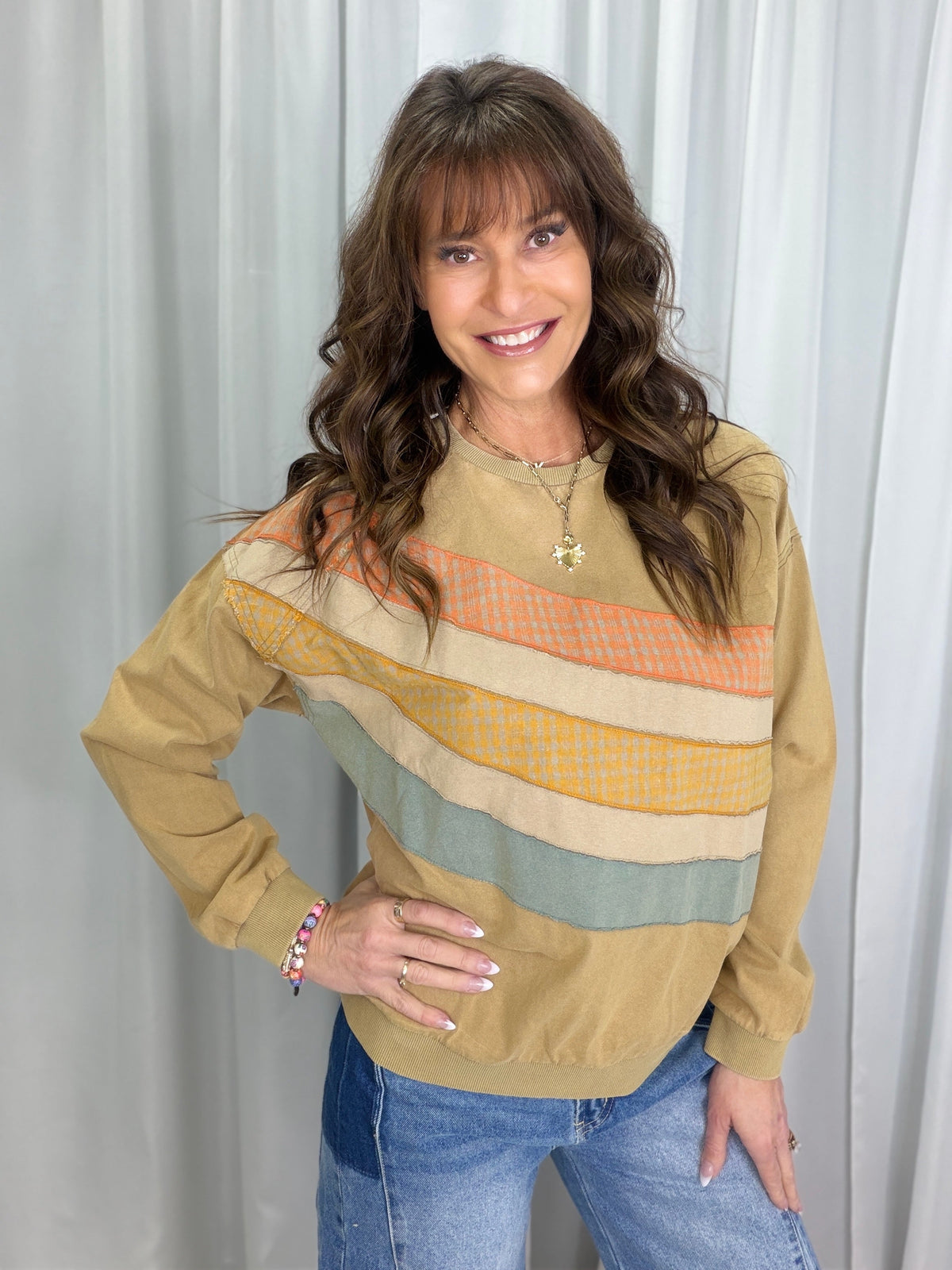 All These Moments Color Mix Top *Final Sale*