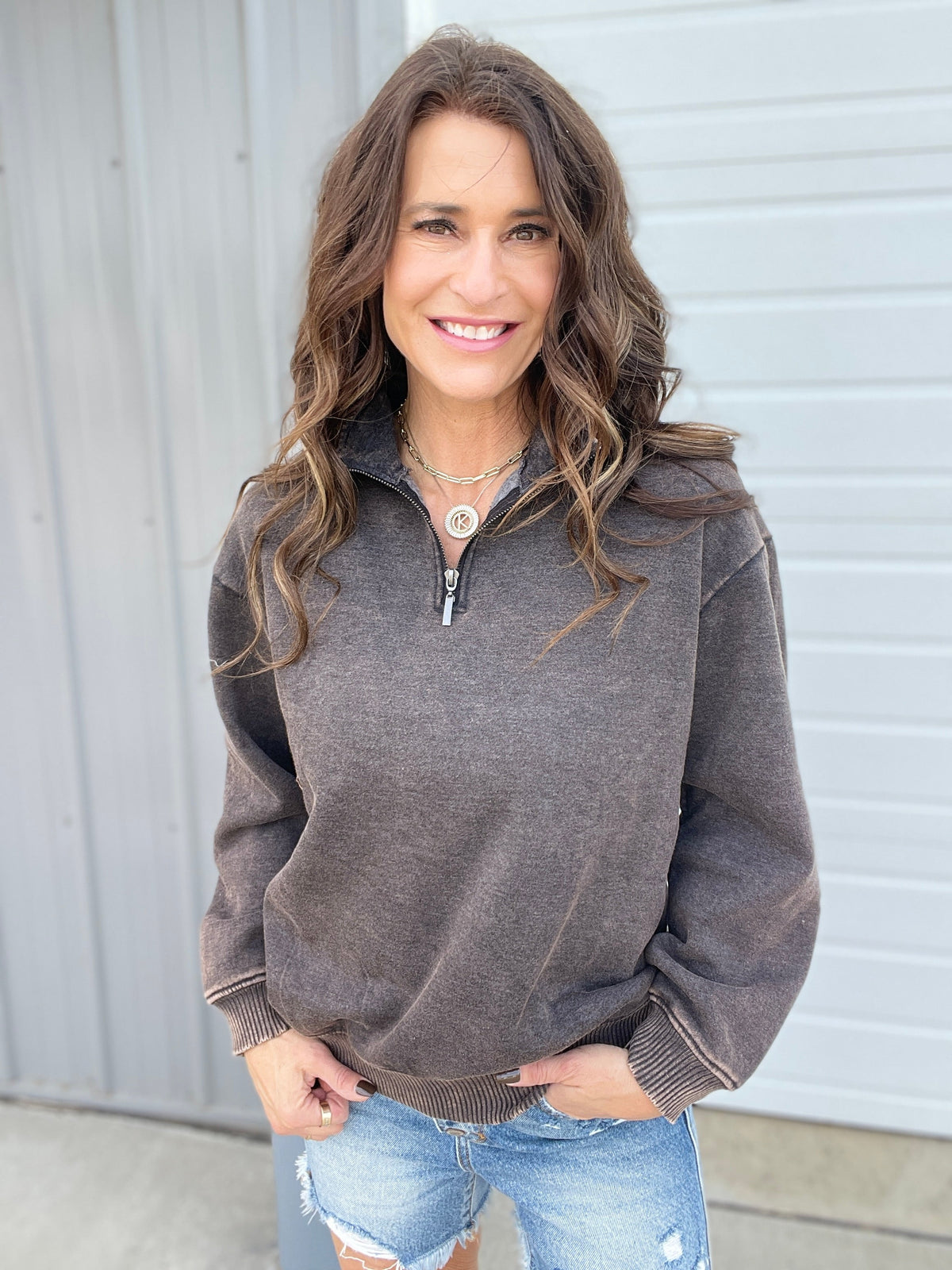 Always And Forever Acid Wash Pullover In 4 Colors *Final Sale*