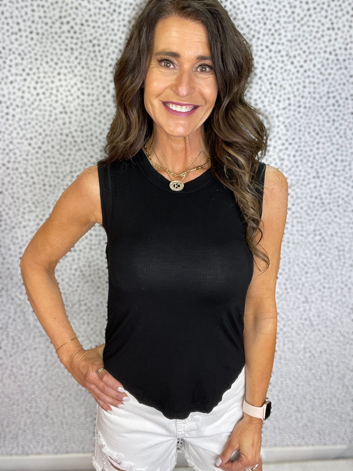 Pol Sweet Rebel Sleeveless Top in Black *Final Sale*