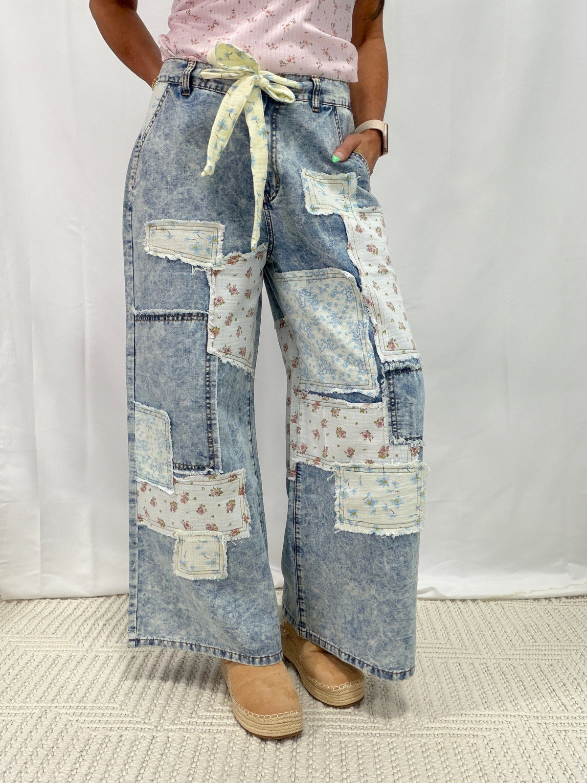 POL Graceful Beauty Straight Fit Pants In Denim