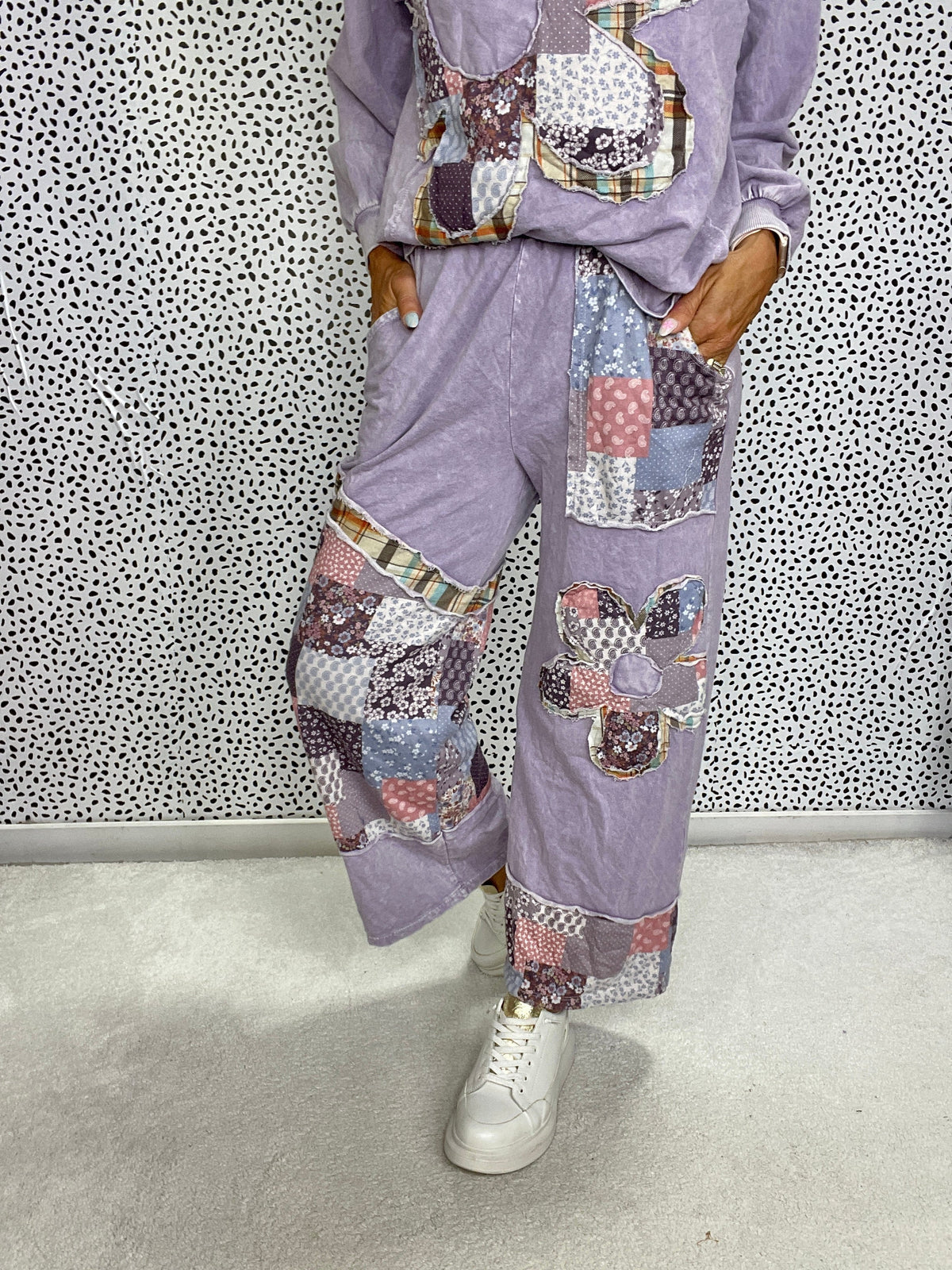 Patch Petal Wide-Leg Pants in 3 Colors *Final Sale*