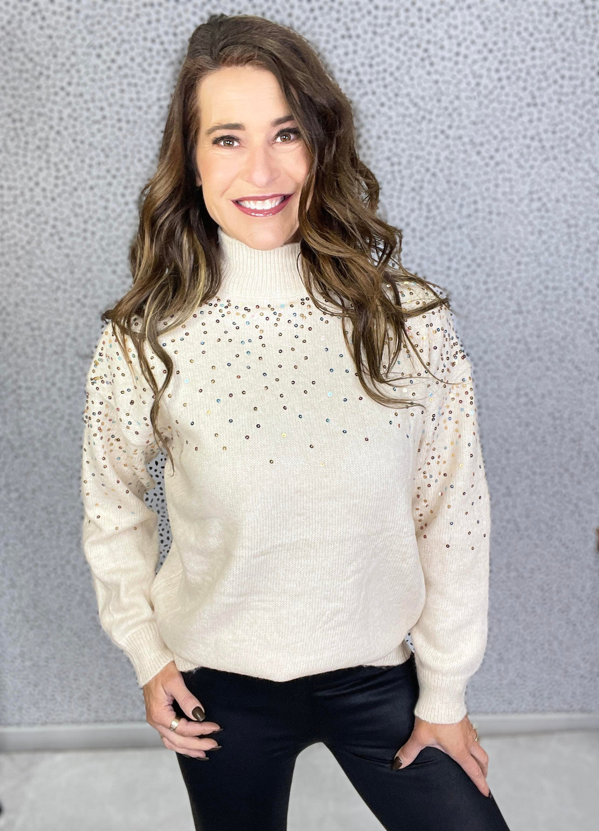 Shimmer Bliss Sequin Detail Sweater