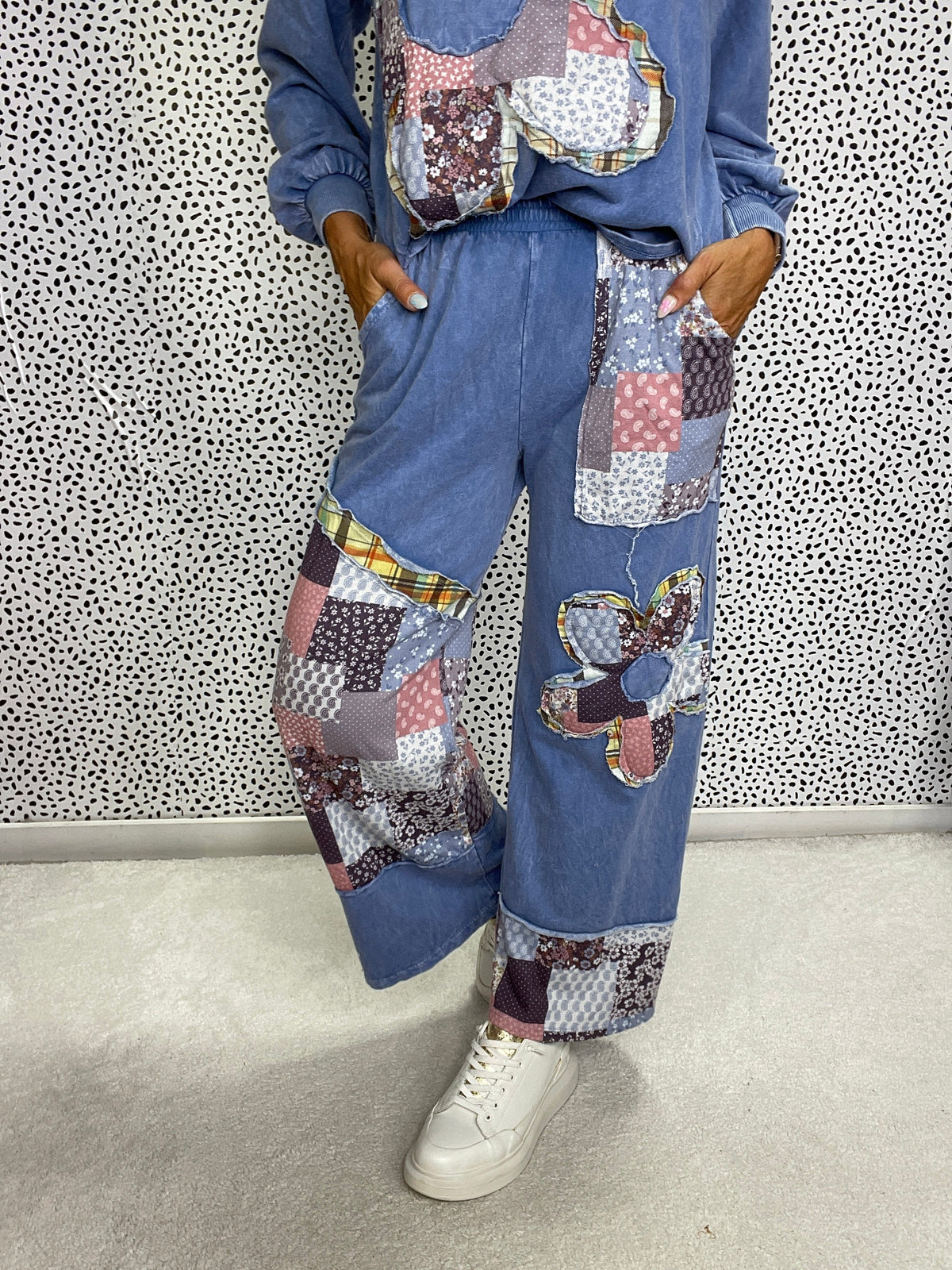 Patch Petal Wide-Leg Pants in 3 Colors *Final Sale*