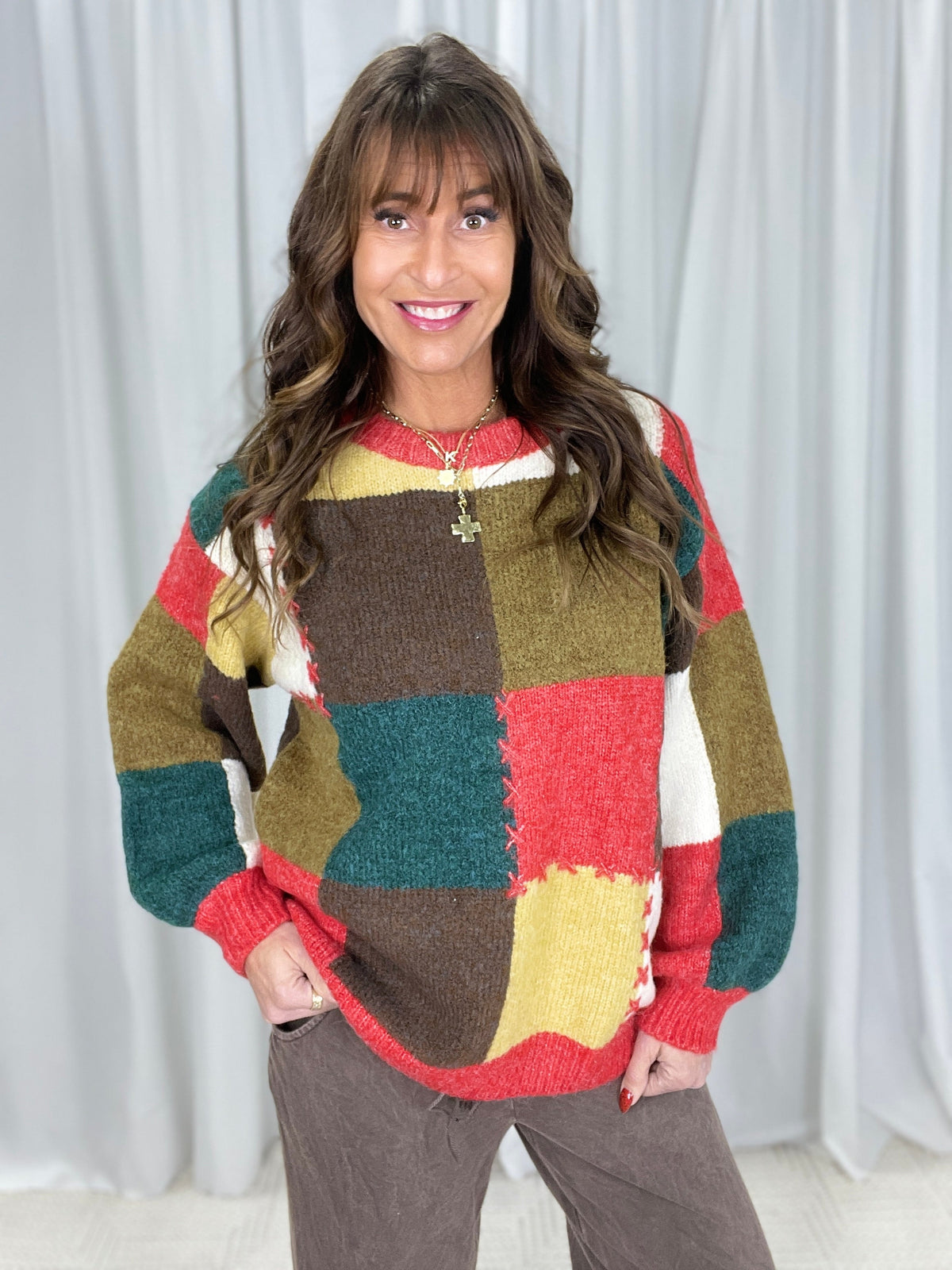 POL Just Perfect Balloon Sleeve Sweater In Red *Final Sale*