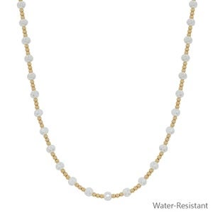Water Resistant Crystal Beaded 16"-18" Necklace In 2 Colors *Final Sale*