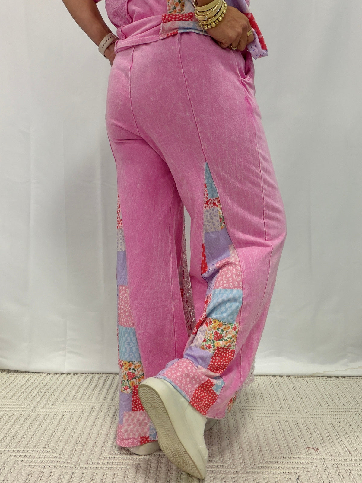 Don't Want To Miss Out Patchwork Floral Pants In 2 Colors *Final Sale*
