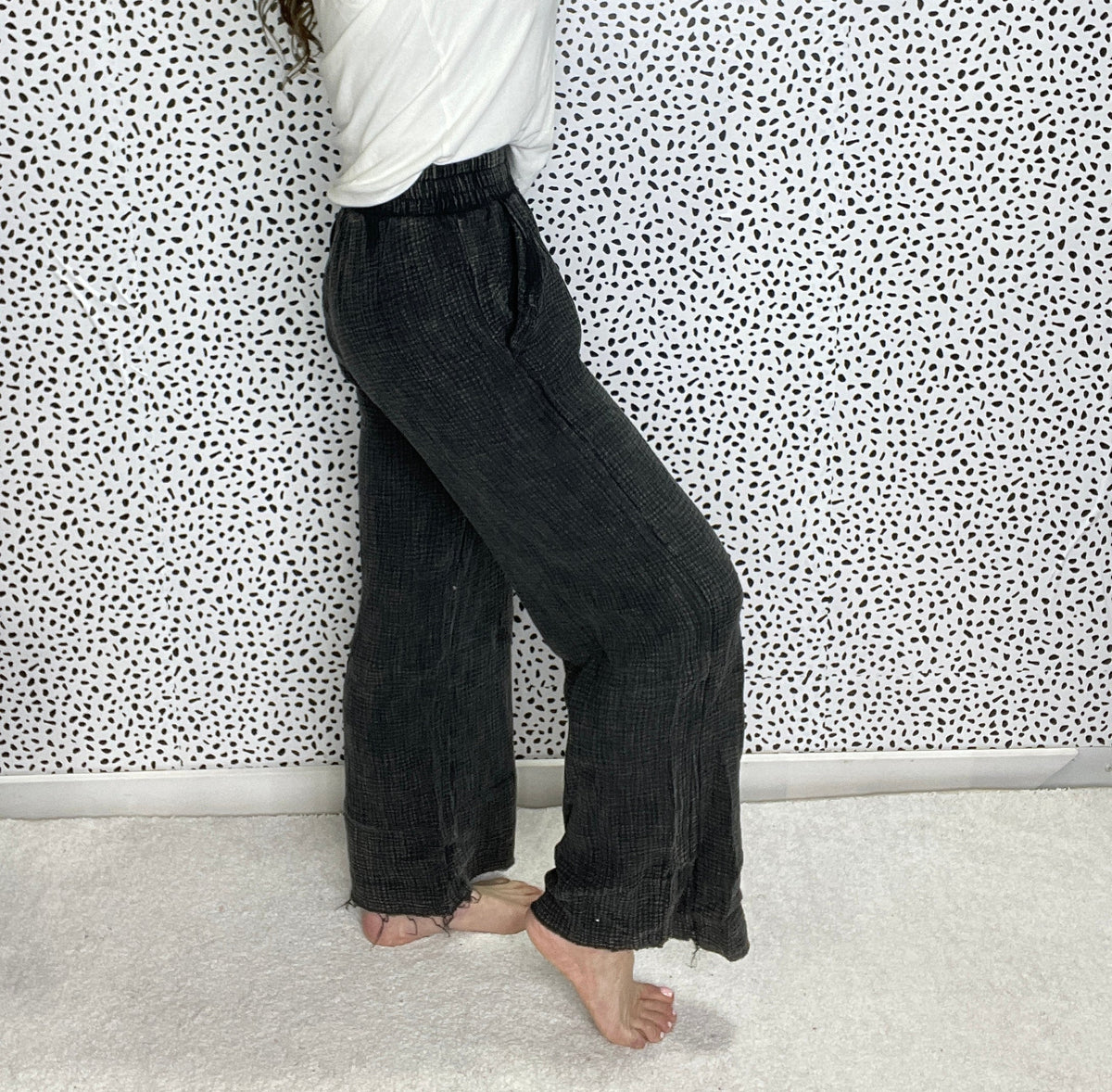 Taking It Easy Gauze Pants In 2 Colors *Final Sale*