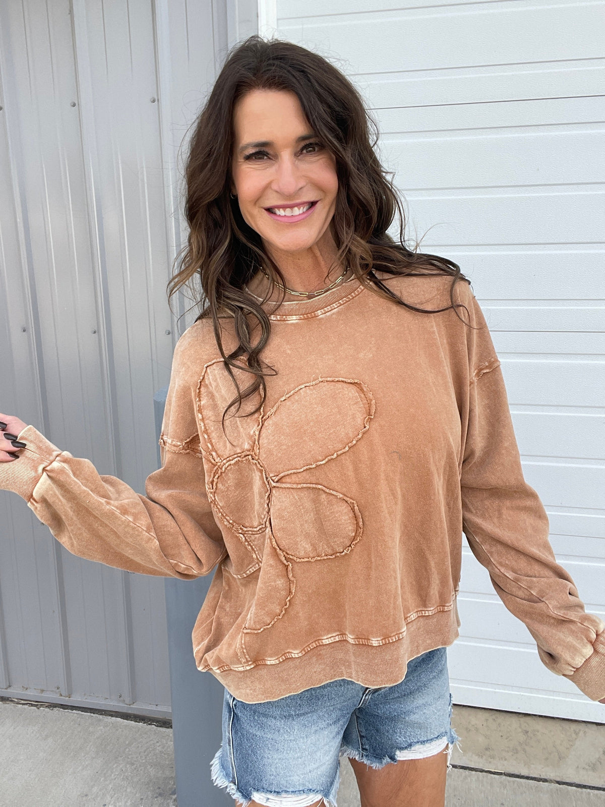 Petal Power Terry Knit Pullover Top In 15 Colors