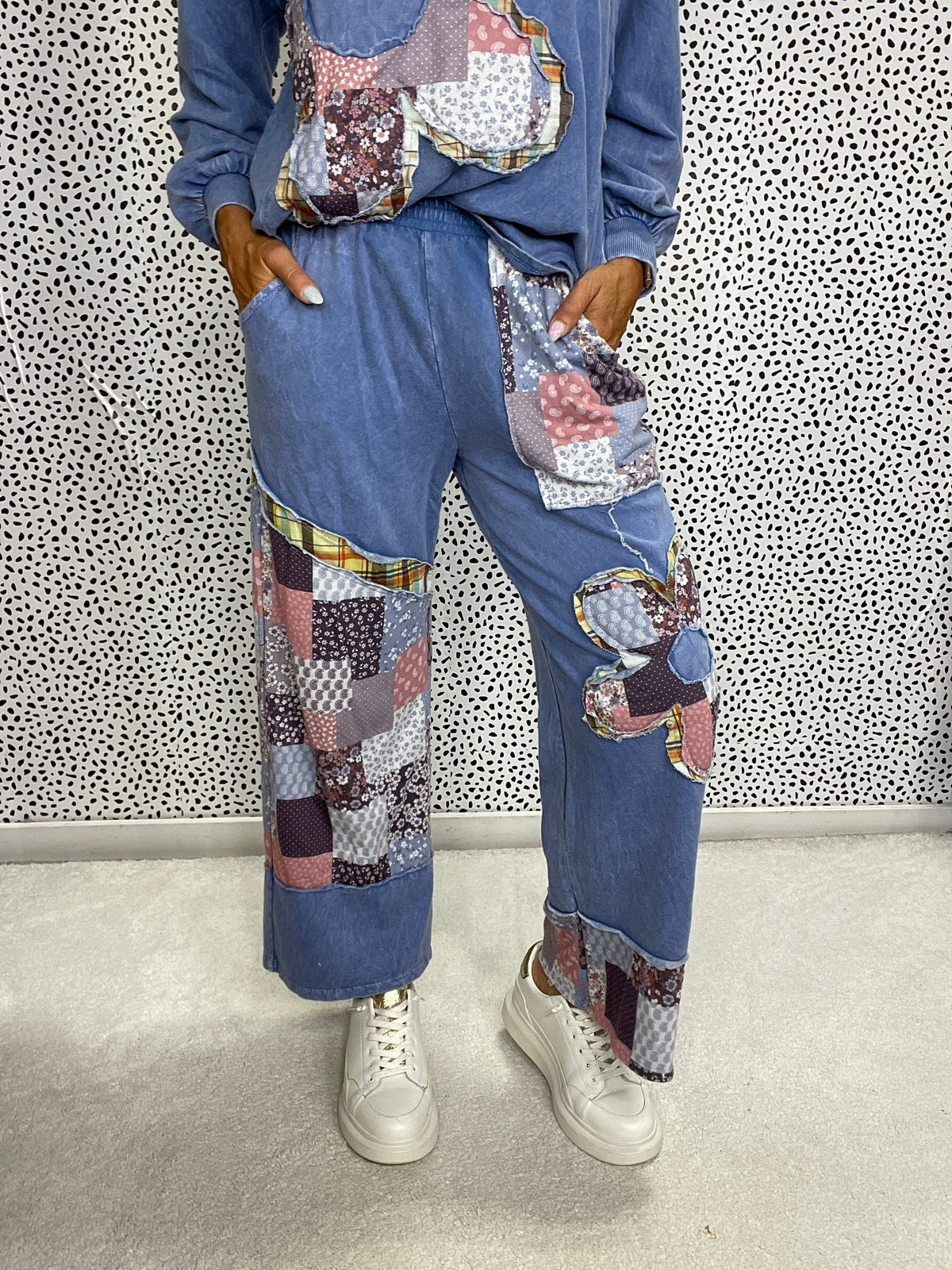 Patch Petal Wide-Leg Pants in 3 Colors *Final Sale*
