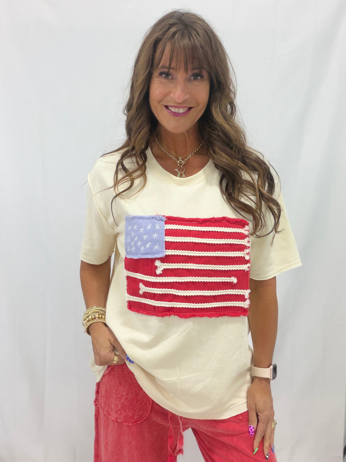 Star-Spangled Cutie Easy Fit Top in 2 Colors