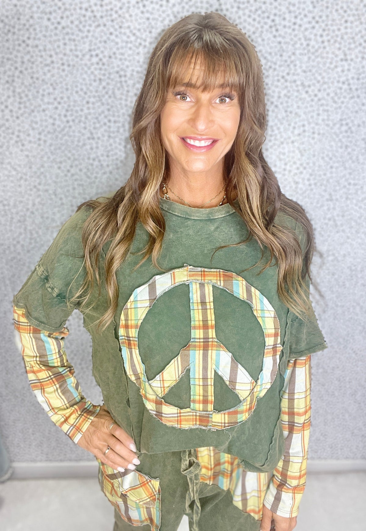 All Play No Rules Patchwork Top In 2 Colors *Final Sale*