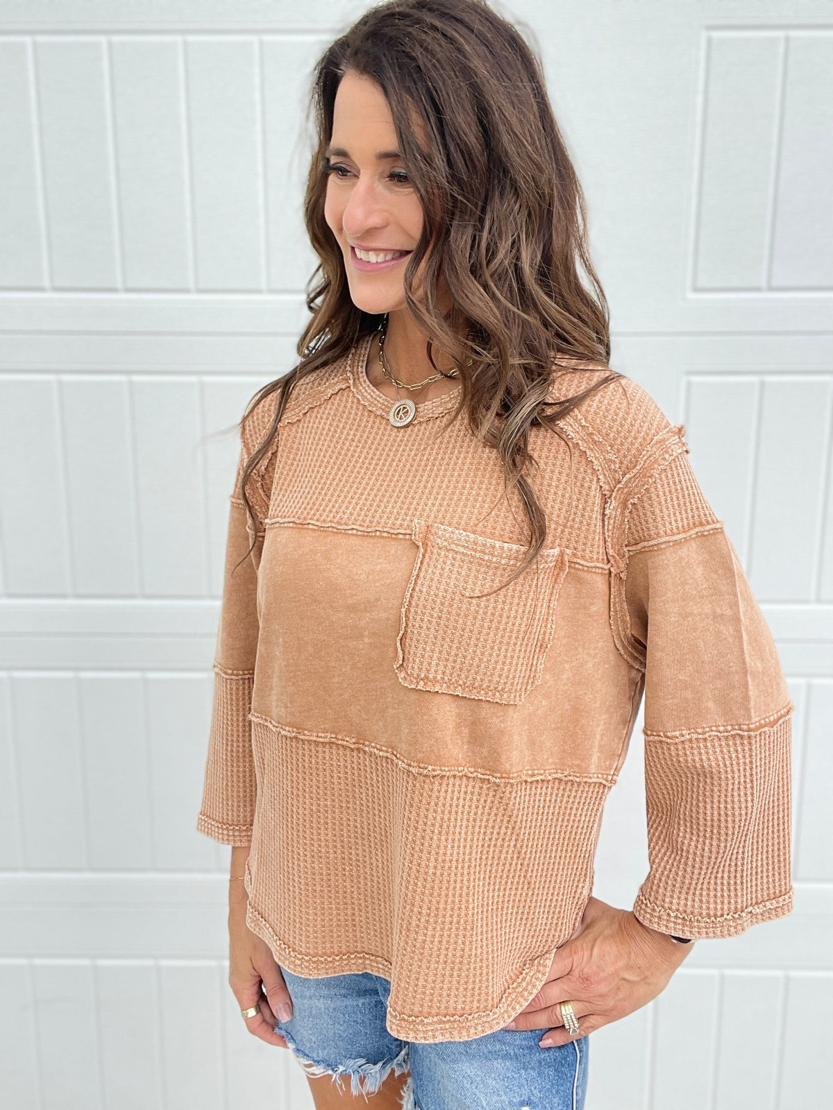 Something To Say Cotton Thermal Knit Top In 5 Colors *Final Sale*