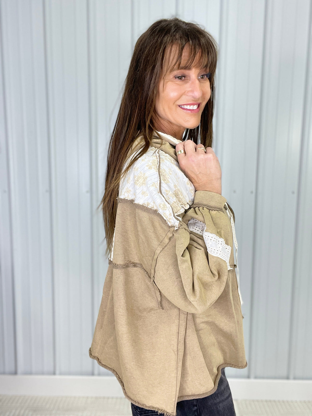 POL Boho Days Balloon Sleeve Hoodie In 2 Colors