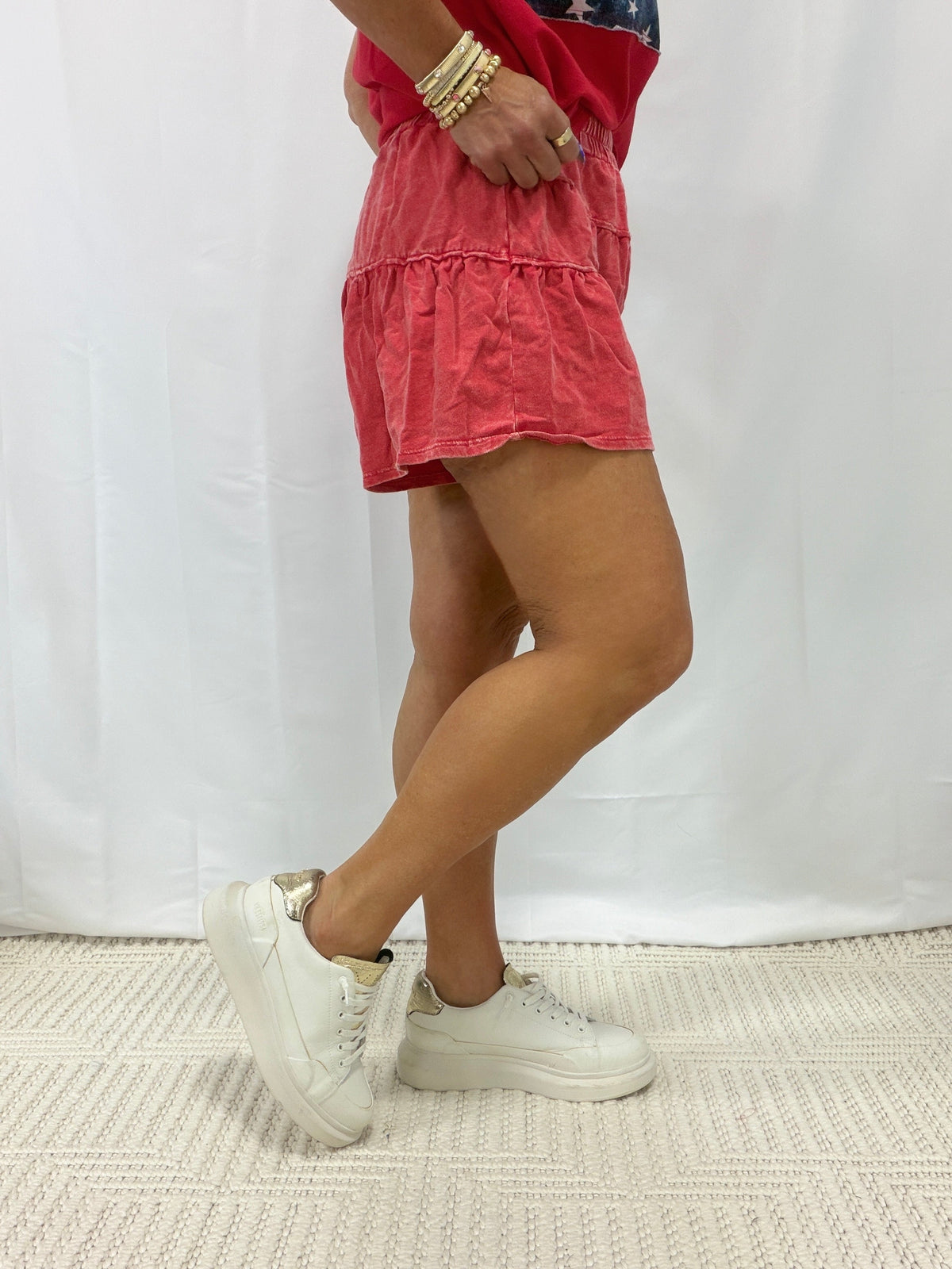 Easy Going Afternoon Ruffle Mini Shorts In 2 Colors