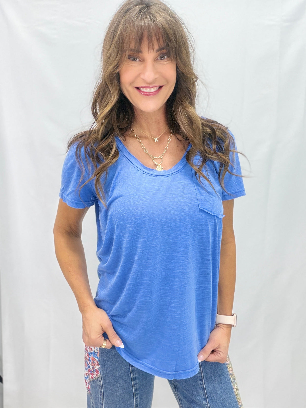 Pol Coastal Ease Short Sleeve Tee in 2 Colors