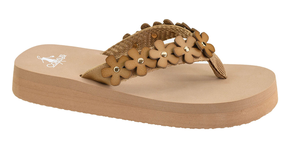 Corkys No Running Sandals In Caramel