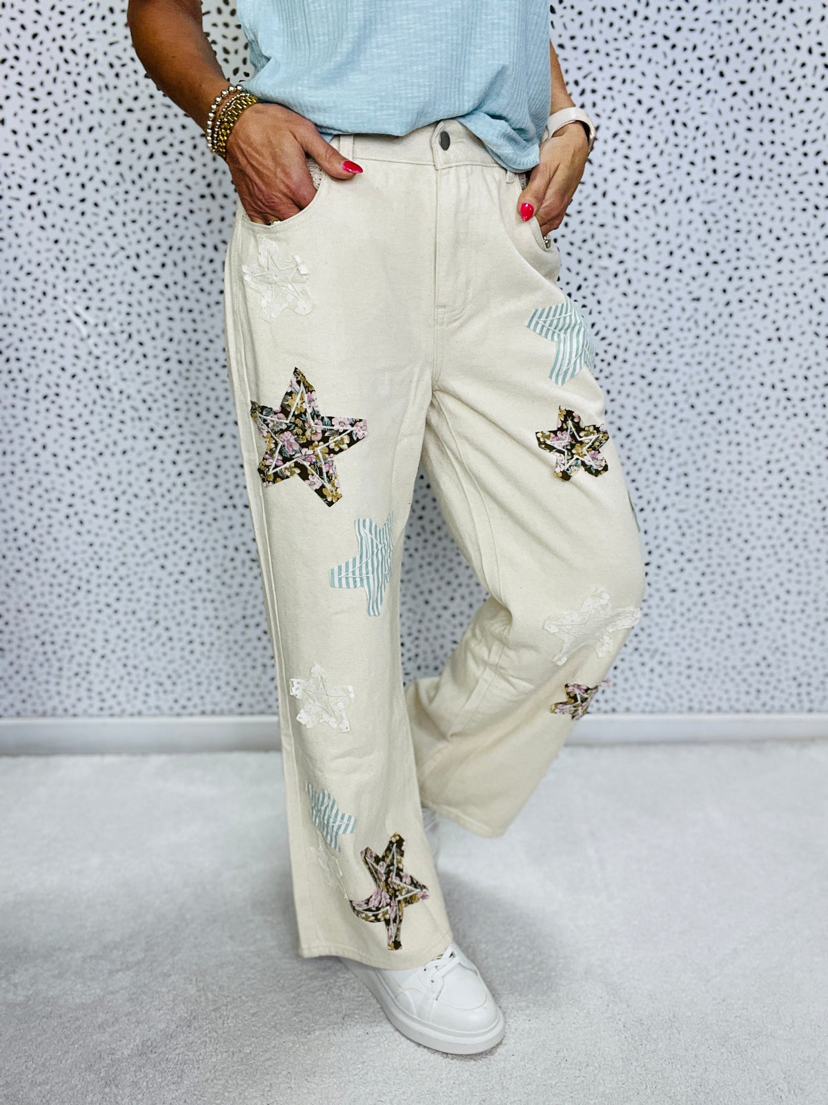 POL Stellar Ease Wide-Leg Denim Pants In 2 Colors *Final Sale*