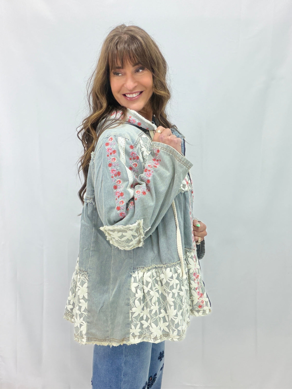 POL Where You Are Vintage Washed Patched Jacket In 2 Colors *Final Sale*