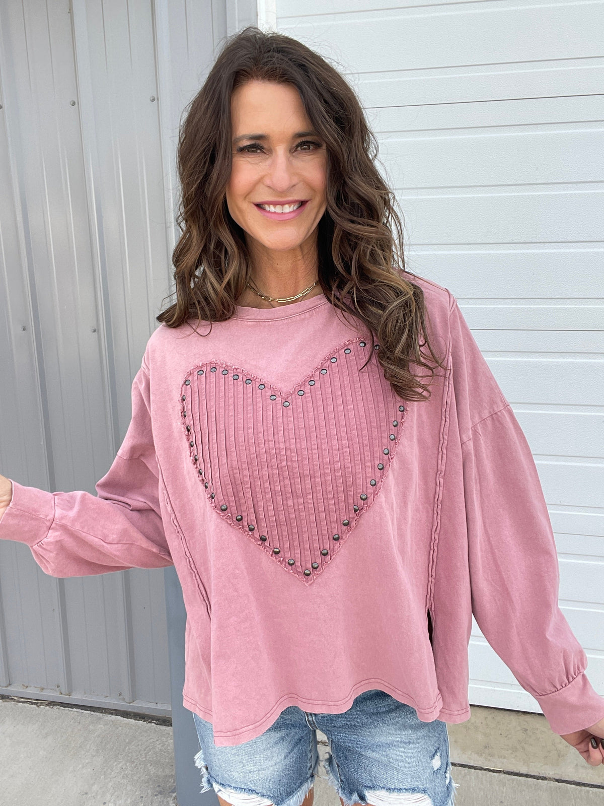 Heart's Desire Terry Pullover Top In 3 Colors: Camel, Ecru, Mauve, *Final Sale*