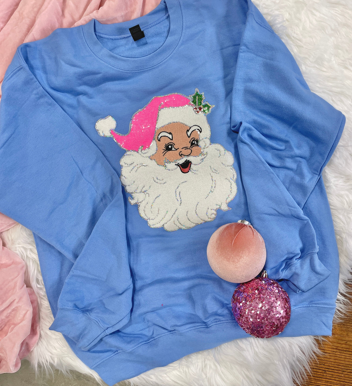 Jolly Santa Sequin Sweatshirt