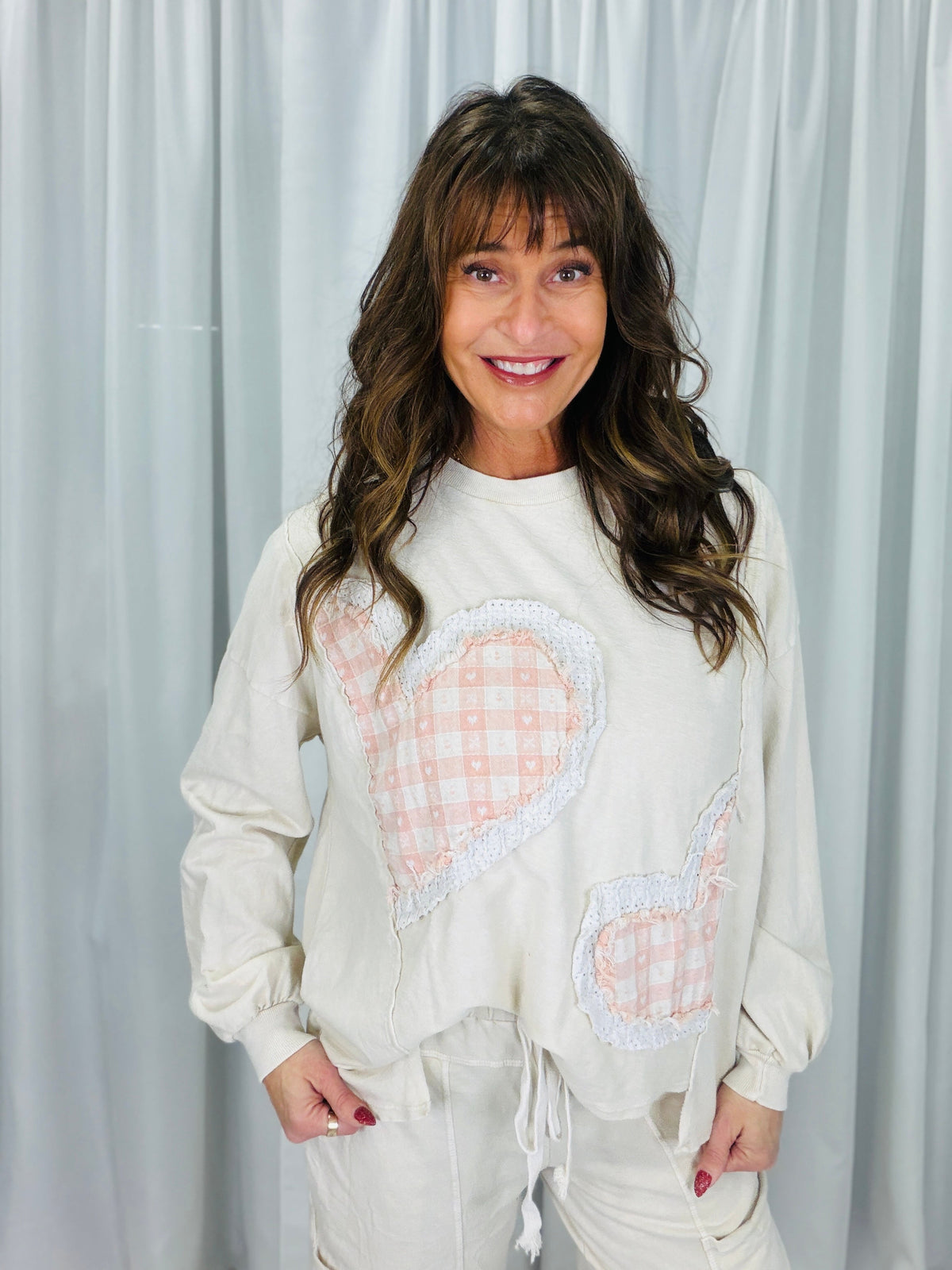 Day With You Mineral Washed Heart Sweatshirt In 3 Colors *Final Sale*