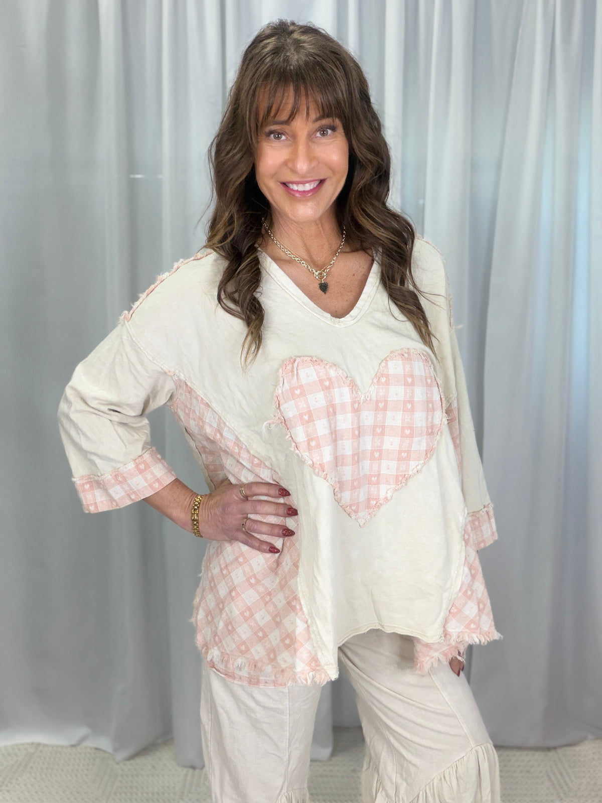 This Is For You Heart Poncho Top In 2 Colors