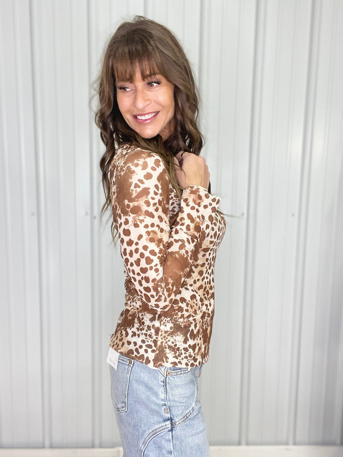 Mocha Mist Mesh Top