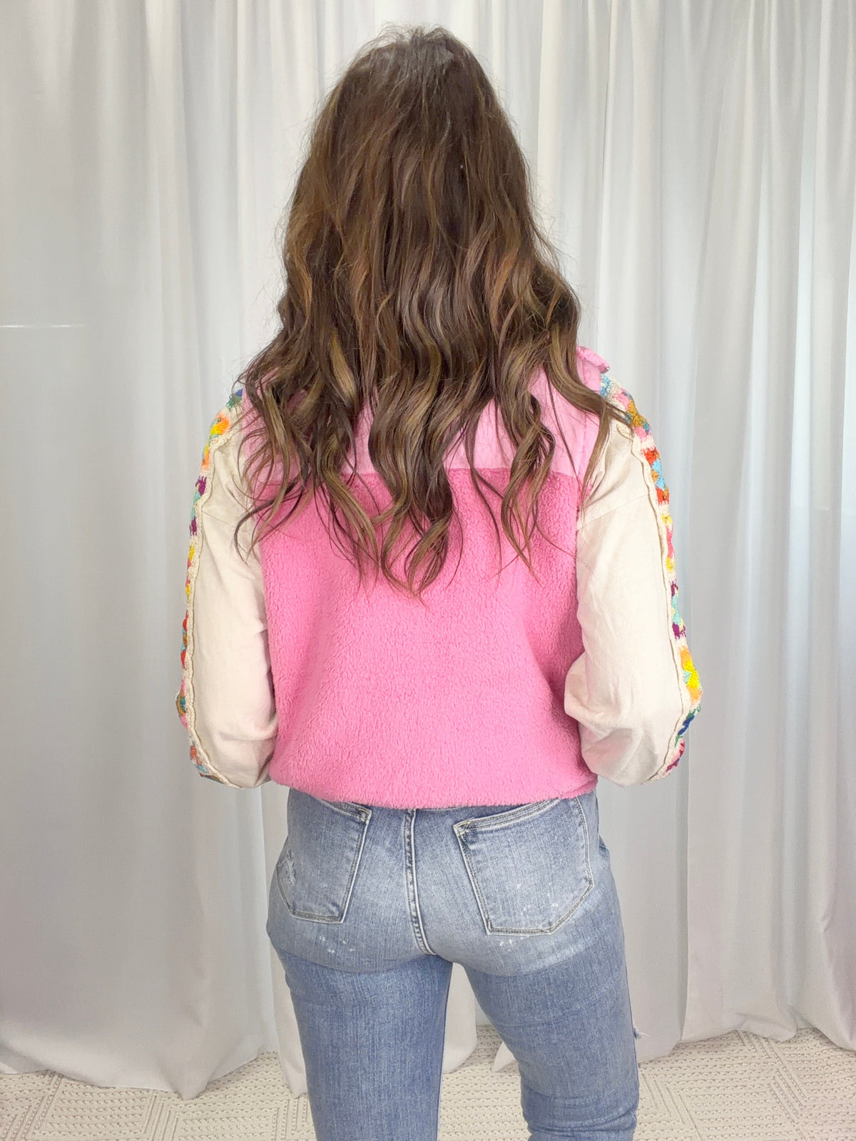 Pretty in Pink Sherpa Zip Vest